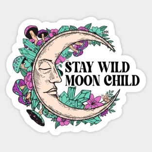 Stay wild moon child Halloween Sticker